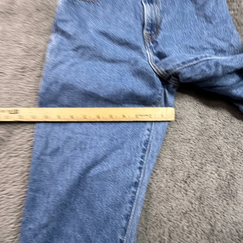 Levis Premium Big E Jeans High Loose Taper Womens 24 Med Wash Blue Denim - Picture 7 of 12